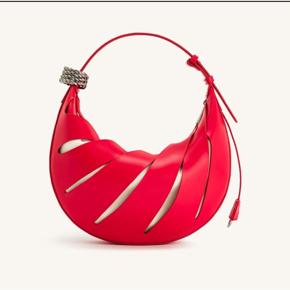 JW PEI JANA HOLLOW OUT SHOULDER BAG - RED